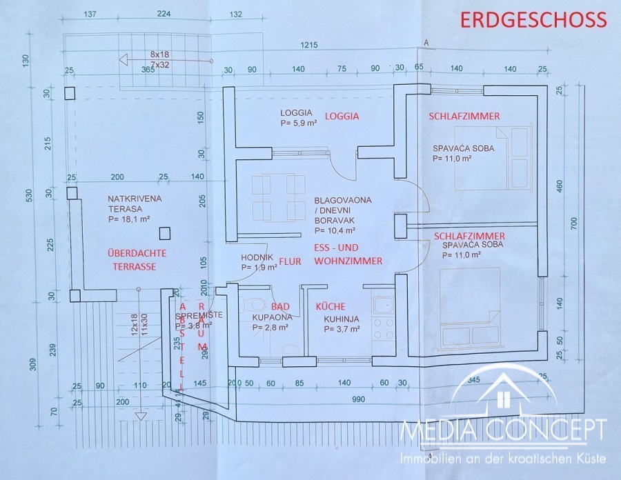 Familienhaus mit 2 Wohnungen - 1. Reihe am Meer, Baric Draga, Foto 34