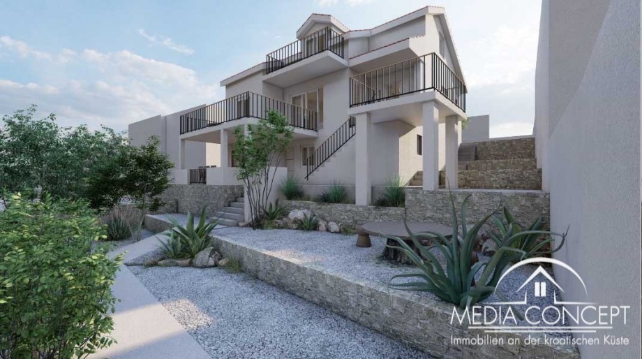 Villa mit drei Appartement in der 1. Reihe zum Meer, Trogir, Foto 5