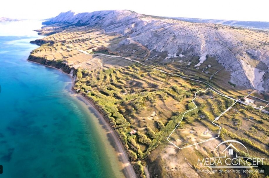 Landwirtschaftliche Fläche die laut Nutzung für ein Camp vorgesehen ist, otok Pag, Foto 3