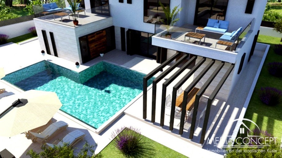 Bauland mit zwei Genehmigungen für Luxusvillen – 1.622 m², Investitionsmöglichkeit, Zadar, Foto 8