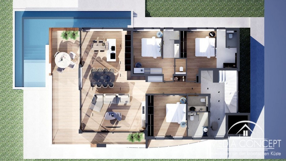 Penthouse in erste Reihe zum Meer, Zadar, Foto 5