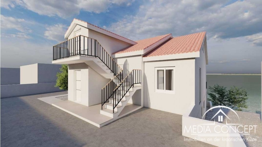 Villa mit drei Appartement in der 1. Reihe zum Meer, Trogir, Foto 29