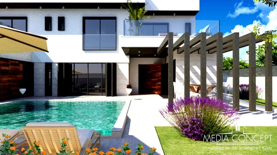 Bauland mit zwei Genehmigungen für Luxusvillen – 1.622 m², Investitionsmöglichkeit, Zadar, Foto 9