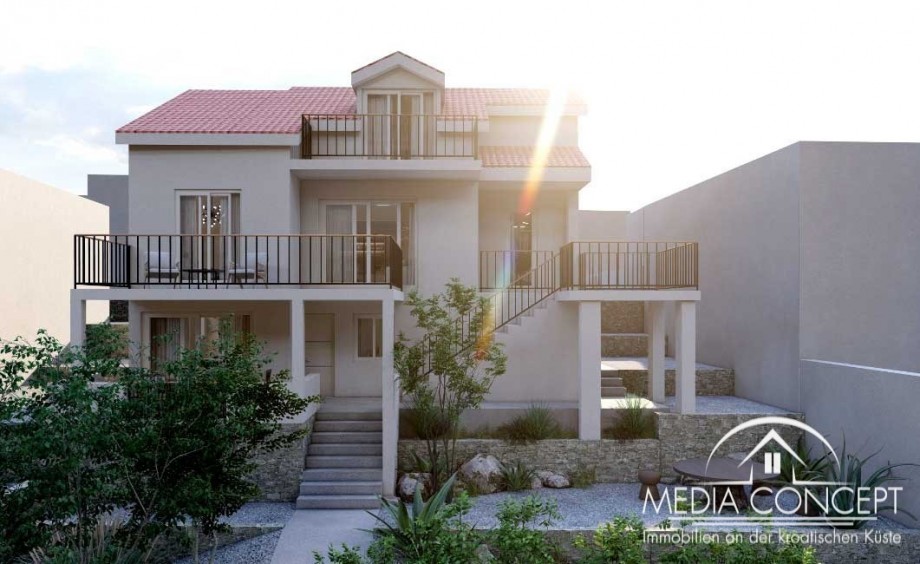 Villa mit drei Appartement in der 1. Reihe zum Meer, Trogir, Foto 3